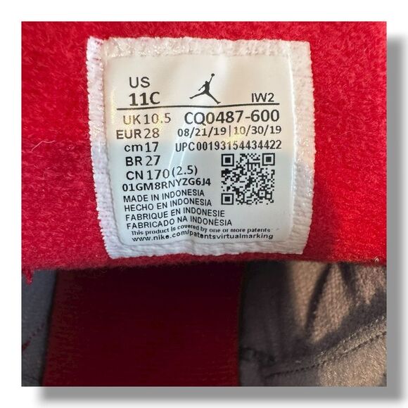 Air Jordan 3 Retro SE PS 'Unite' Kids Red Sneakers Size 11C - Picture 7 of 7